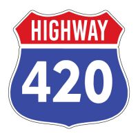 Highway 420 Weed Cannabis Marijuana - Sticker Decal Notebook Car Laptop 4" x 5"